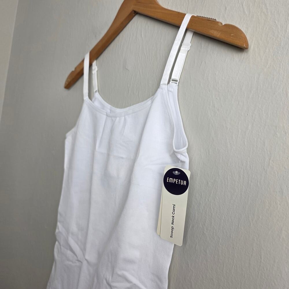 NWT Empetua White Scoop Neck Shaping Cami Top XL - Picture 8 of 11